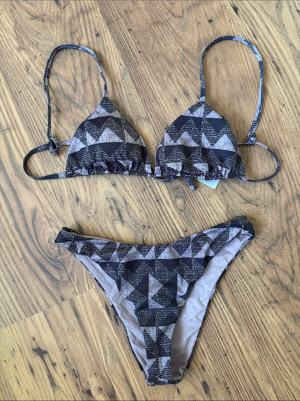 RARE Patagonia Upswell Geometric Triangle Bikini